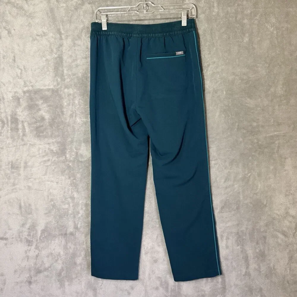 FIGS Scrub Pants Men Small Cambridge Contrast Trim Teal M23SW2039s Medical Tech